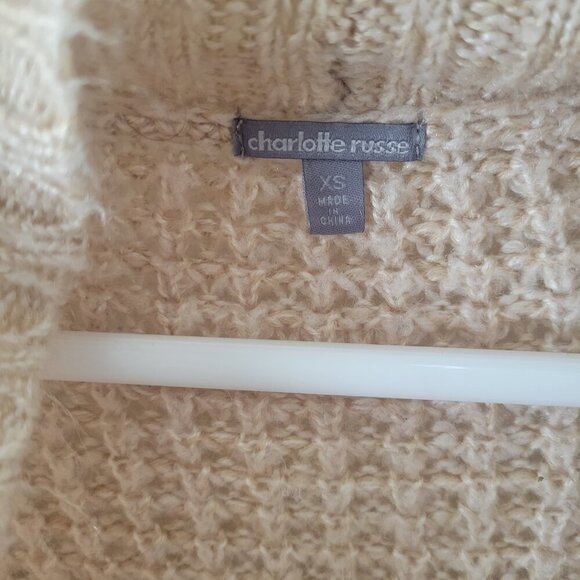 Charlotte Russe Cream Knit Cardigan – Size XS (GUC) - Picture 2 of 6